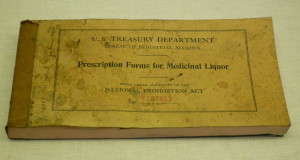 Prohibition Medicinal Alcohol