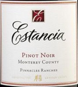 Pinnacles Ranches Wine Label Estancia
