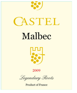 Castel French Winery Malbec Wine Label Trademark Law China